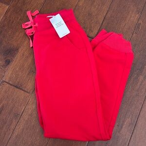 Figs Zamora Jogger Scrub Pants XXS Petite Winning Red